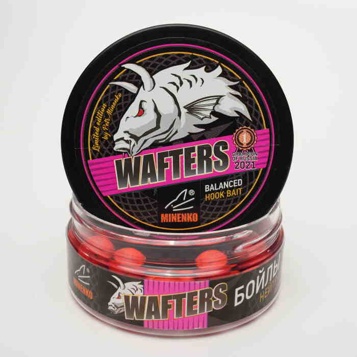 Купить Купить Бойлы нейтральной плавучести WAFTERS PRO FLUO STRAWBERRY (КЛУБНИКА ) 12ММ