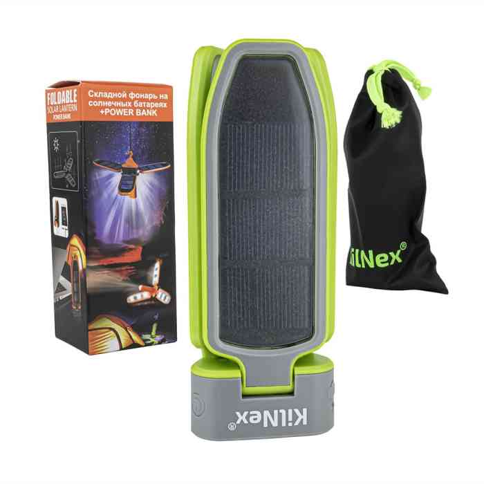 Фонарь на солнечных батареях KILNEX “Лепестки”+ POWERBANK 2600 МАH