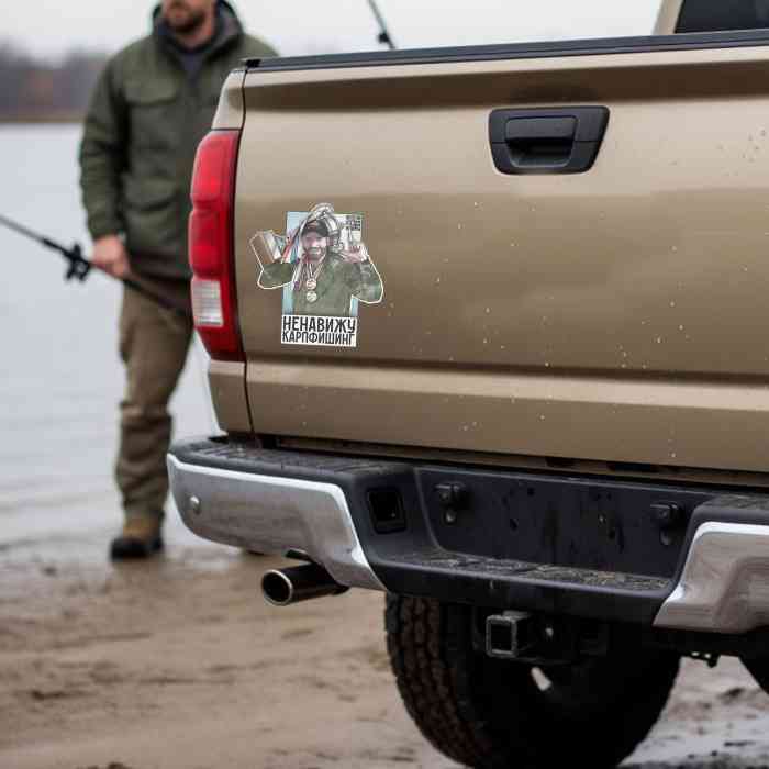 Наклейка MINENKO «Ненавижу карпфишинг»